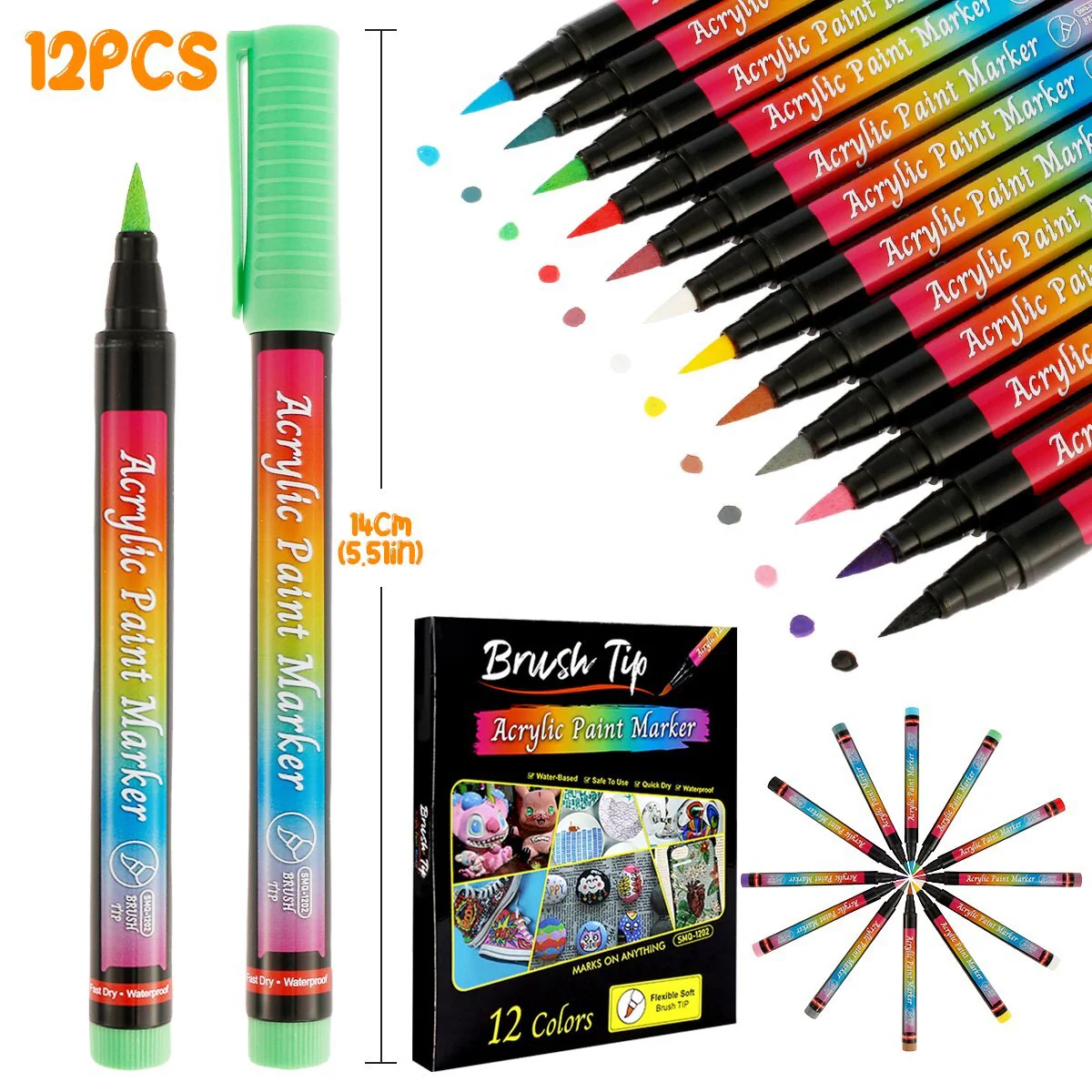 30 Colours Acrylic Paint Pens Art Markers - Image 15