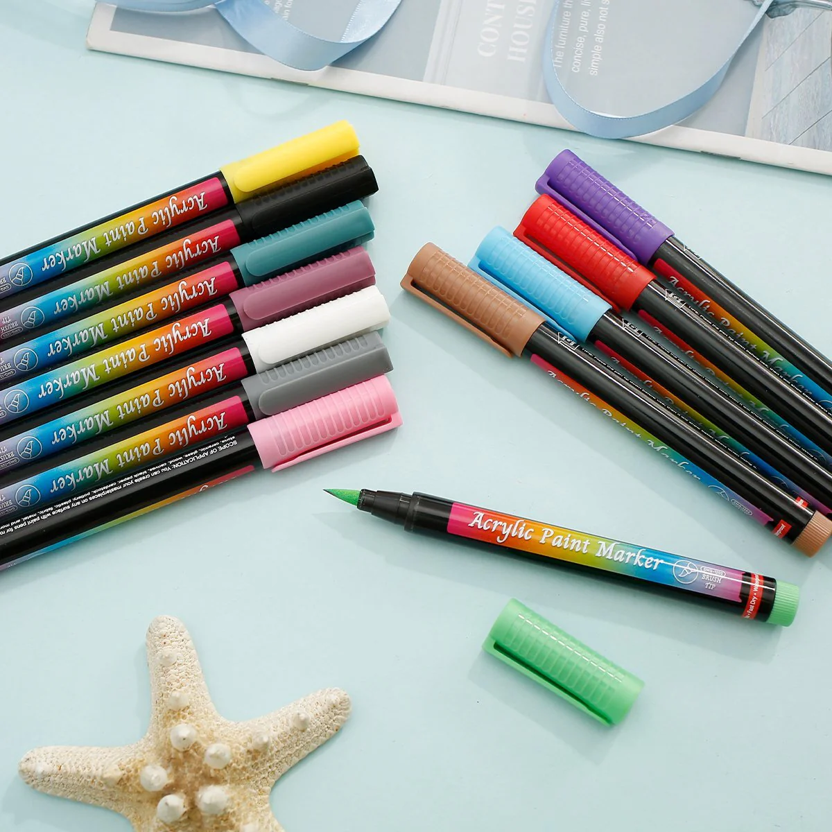 30 Colours Acrylic Paint Pens Art Markers - Image 7