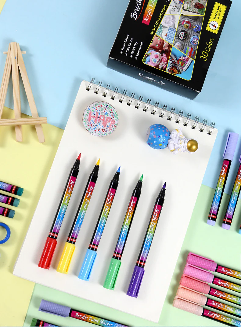 30 Colours Acrylic Paint Pens Art Markers - Image 9