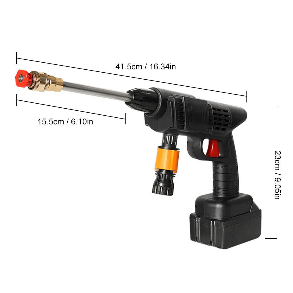 300W Cordless High Pressure Washing Gun Car Washer - Image 11