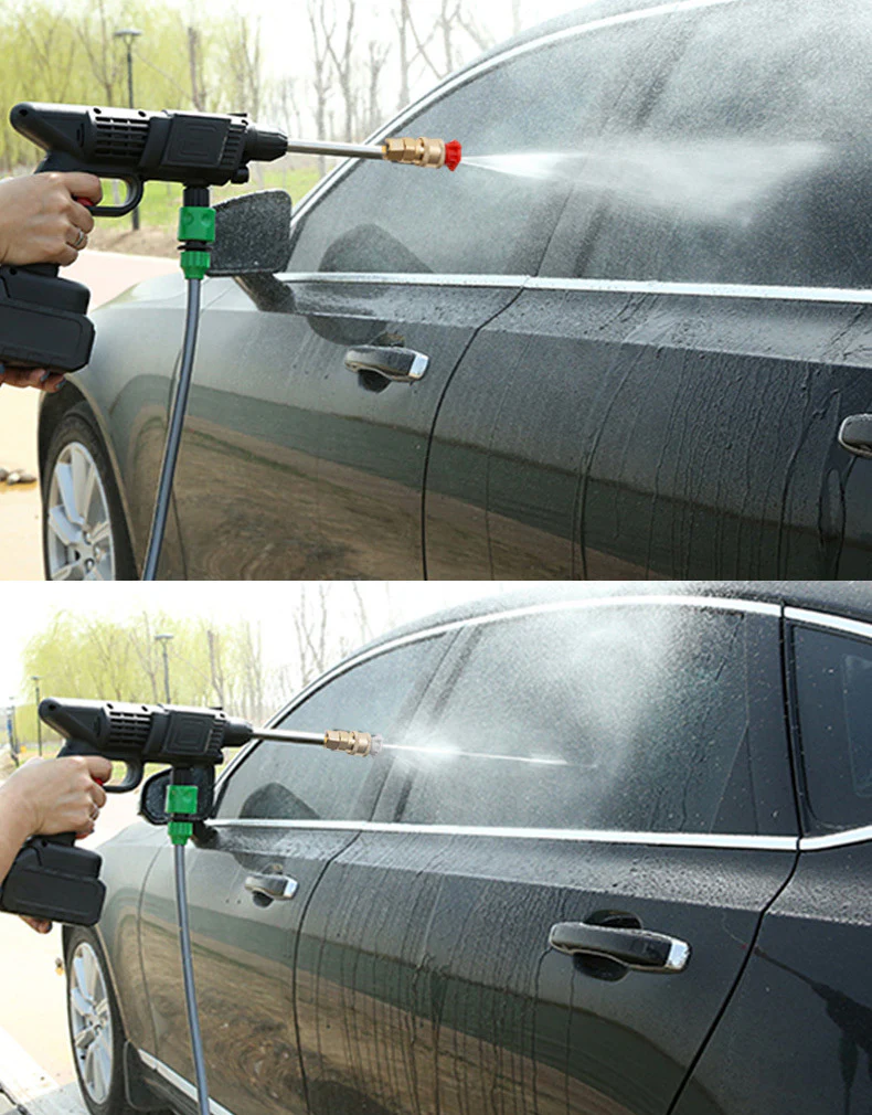300W Cordless High Pressure Washing Gun Car Washer - Image 4