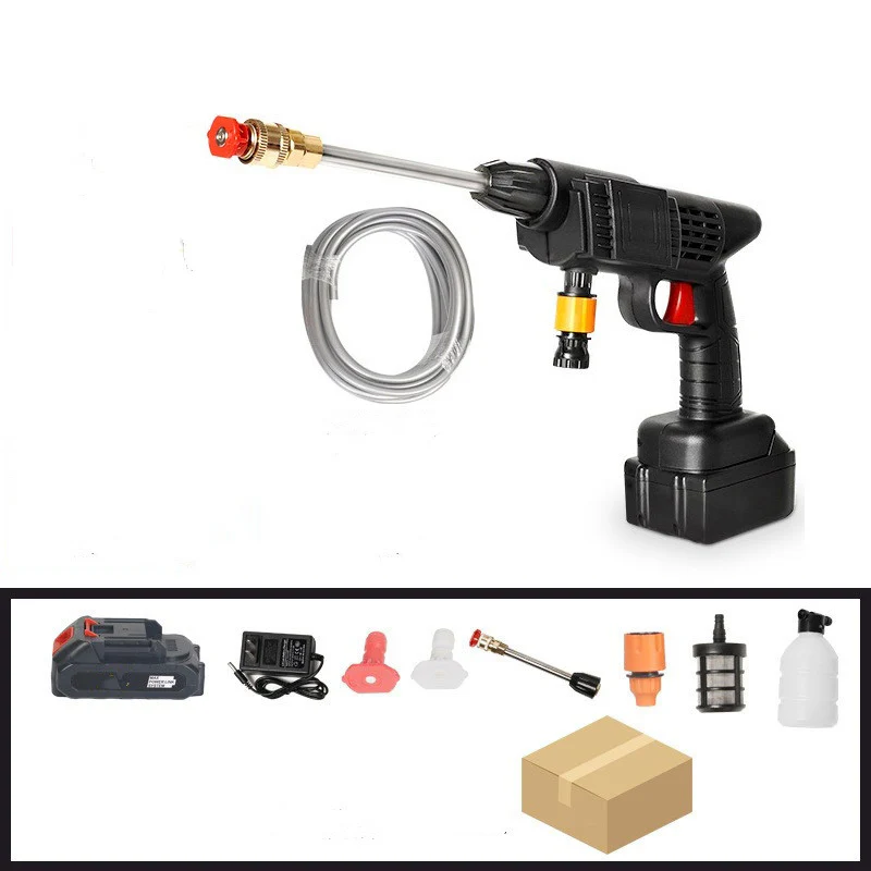 300W Cordless High Pressure Washing Gun Car Washer - Image 6