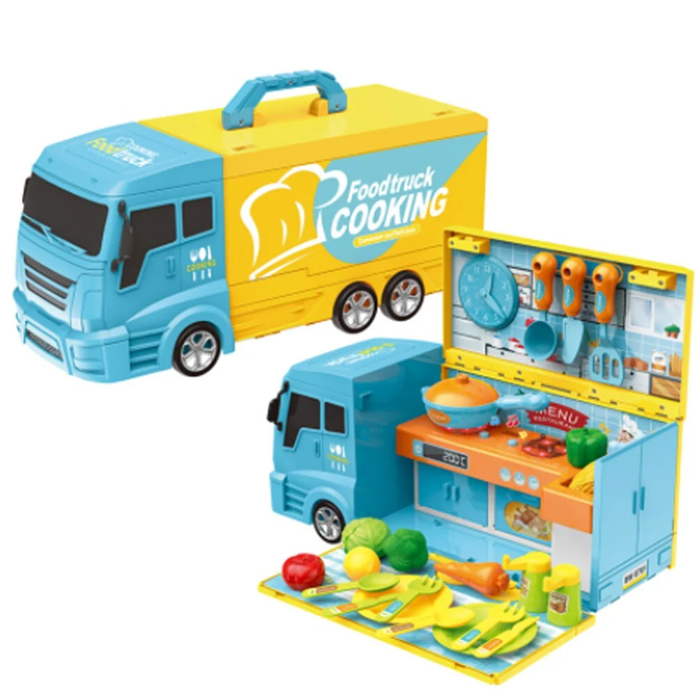 33-Piece Food Truck Kitchen Cooking Toy Play Set - Image 4