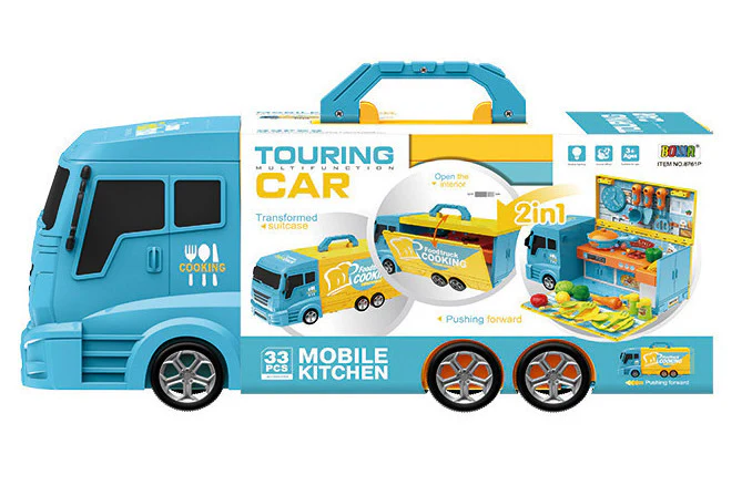 33-Piece Food Truck Kitchen Cooking Toy Play Set - Image 9