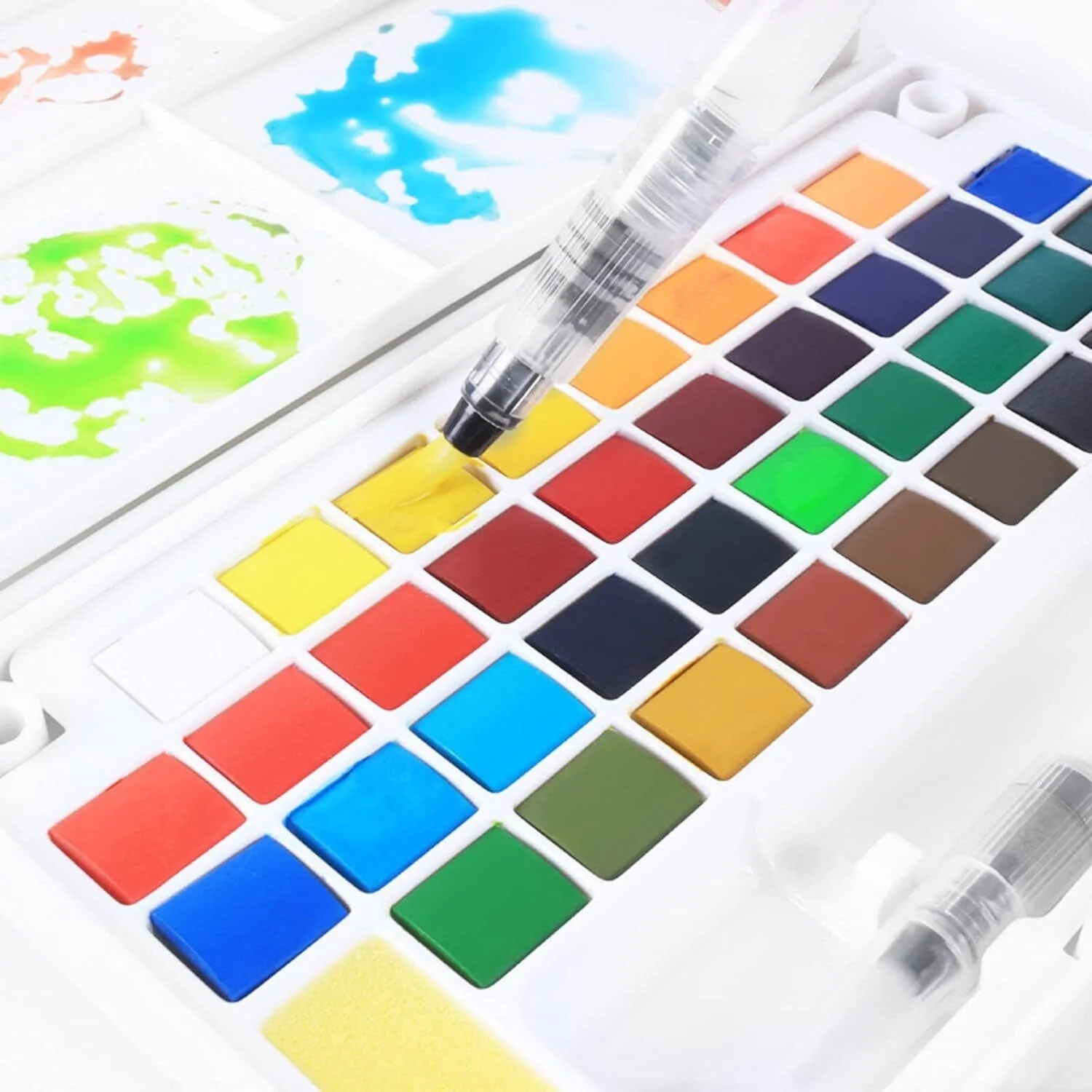 36 Watercolors Palette & 8 Paint Tools: All-in-One Painting & Drawing Supplies Kit - Image 6