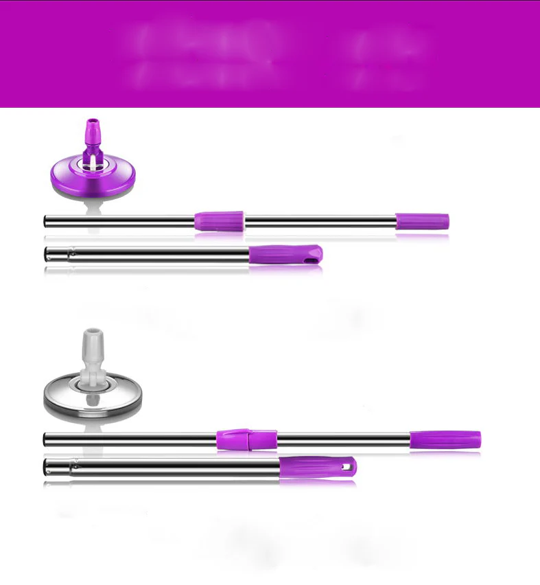 360 Degree Spin Mop & Stainless Steel Bucket Kit with Free Mop Heads (Purple) - Image 7