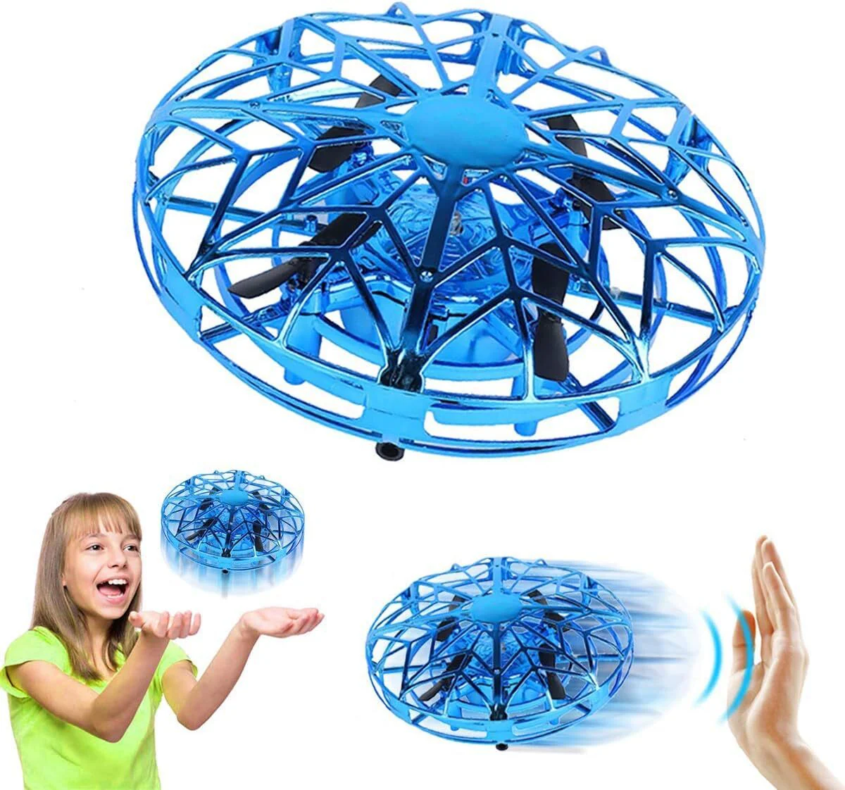 360 Rotating Hand Controlled Mini Drone UFO Motion Sensor LED Toy - Image 5