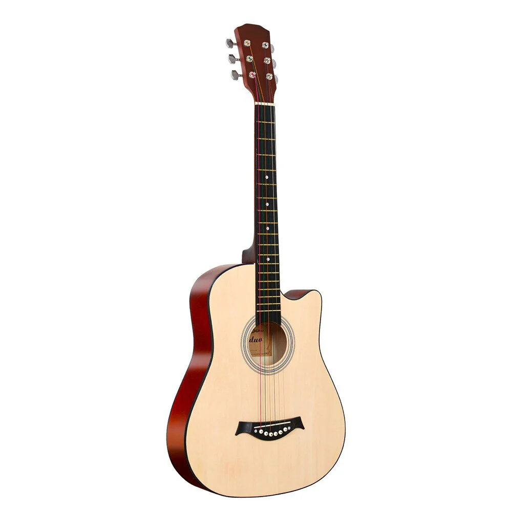 38" Natural Wood Acoustic Guitar - Image 2
