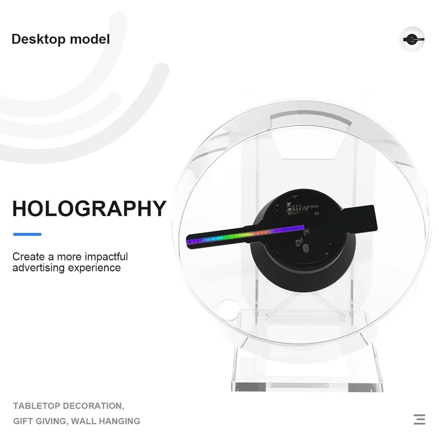 3D Holographic Projector LED Fan Hologram Display - Image 8