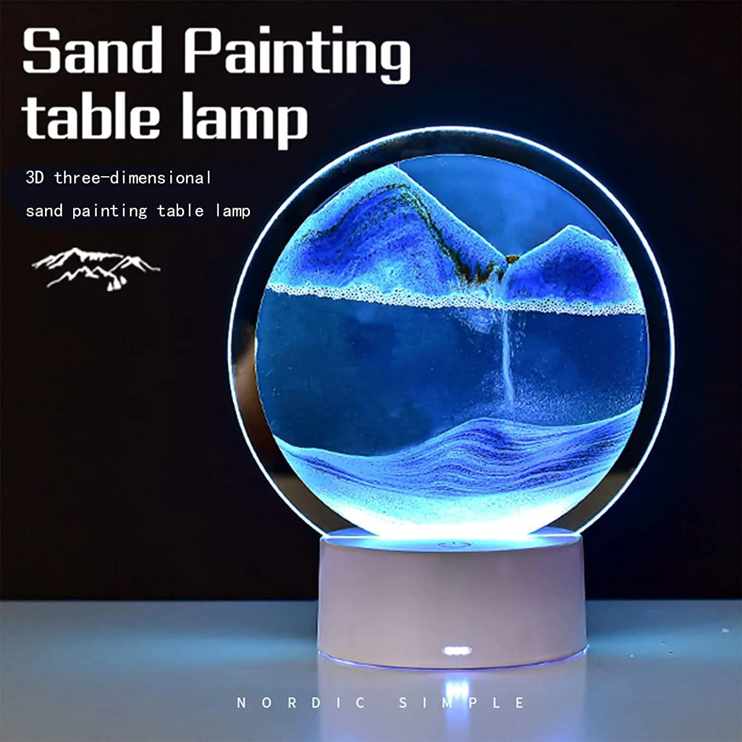 3D Moving Sand Art Colour-changing LED Table Lamp Sandscape Night Light - Image 16