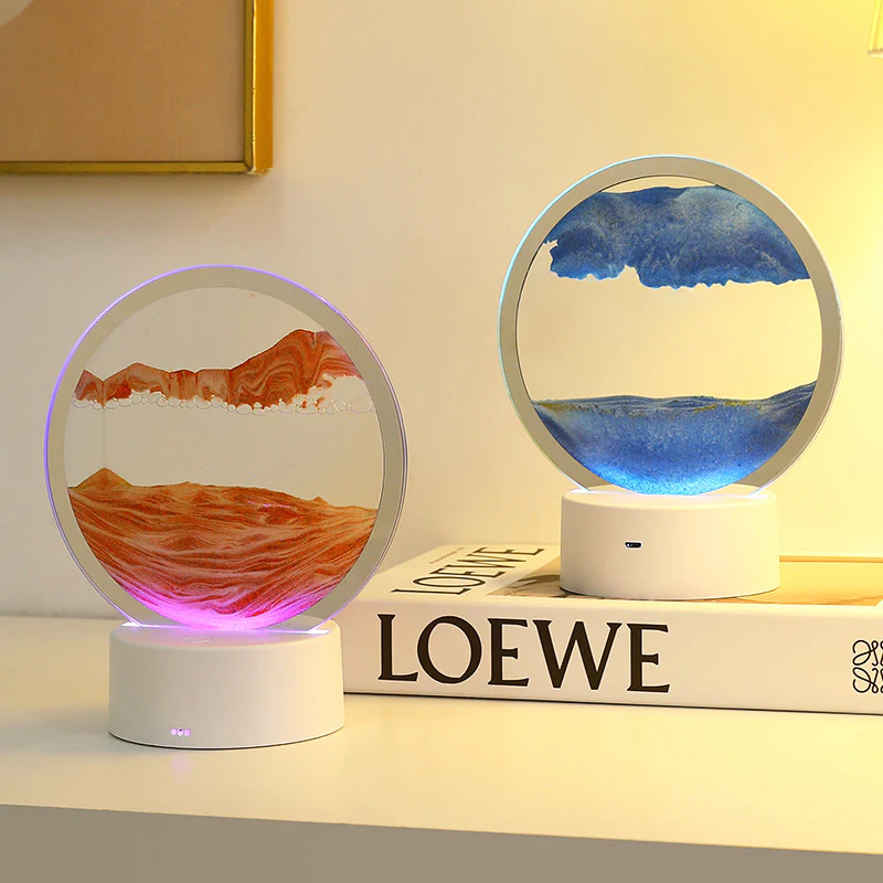 3D Moving Sand Art Colour-changing LED Table Lamp Sandscape Night Light - Image 19