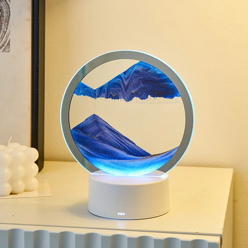 3D Moving Sand Art Colour-changing LED Table Lamp Sandscape Night Light - Image 6
