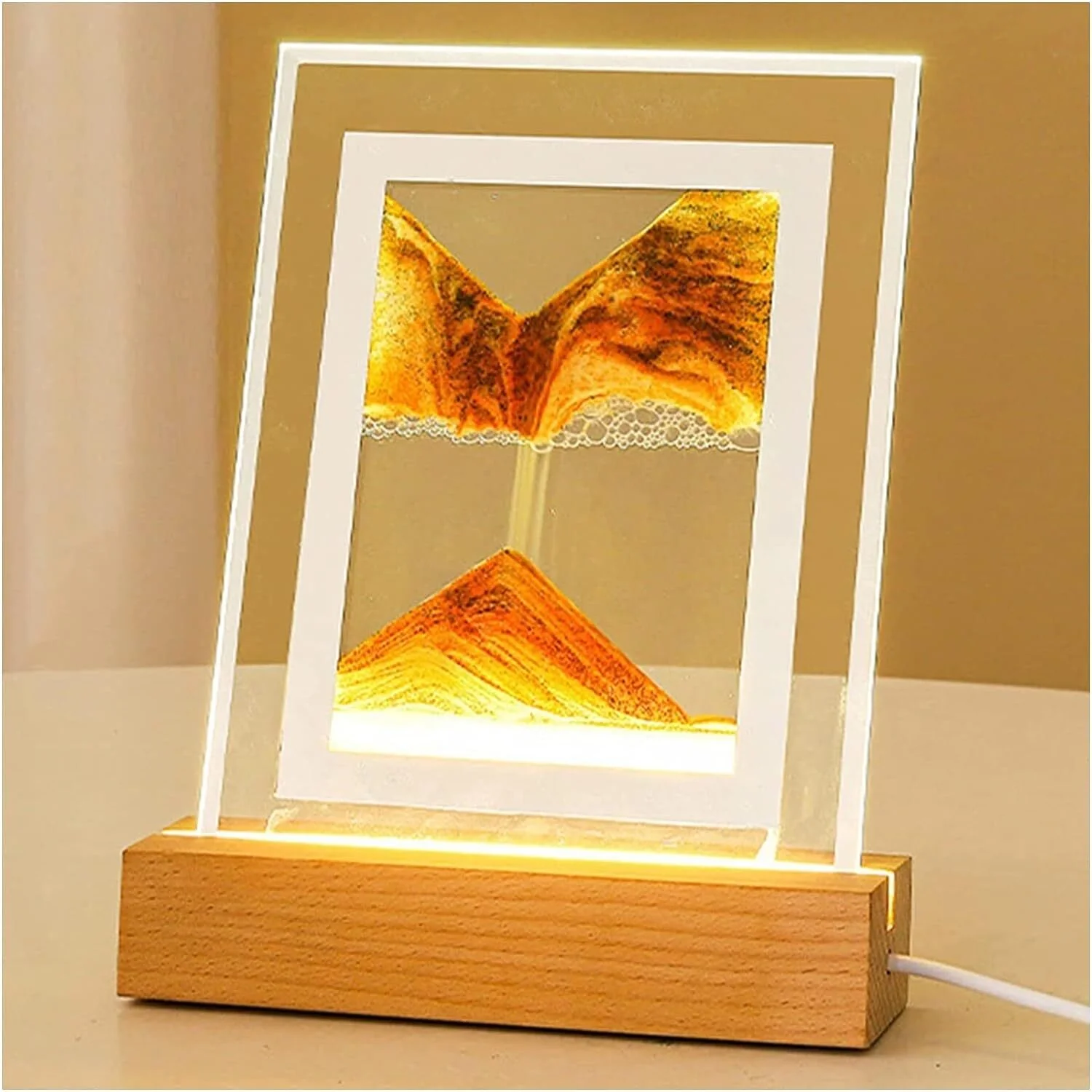 3D Moving Sand Art LED Table Lamp Sandscape Night Light Painting Decor - Image 11