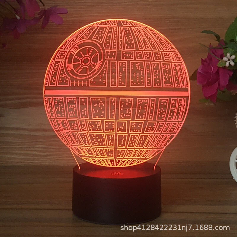 3D Planet Death Star War LED Colour-Changing Night Light Lamp - Image 10
