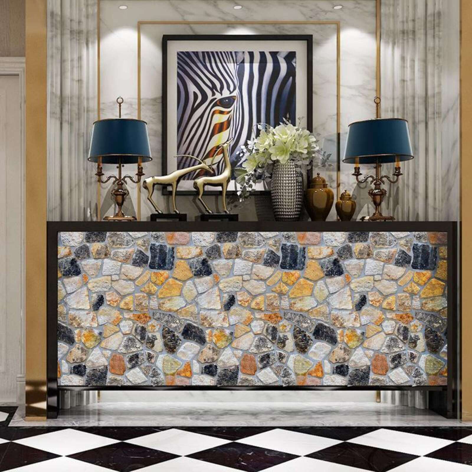 3D Stone Wall Self Adhesive Wallpaper - Image 8