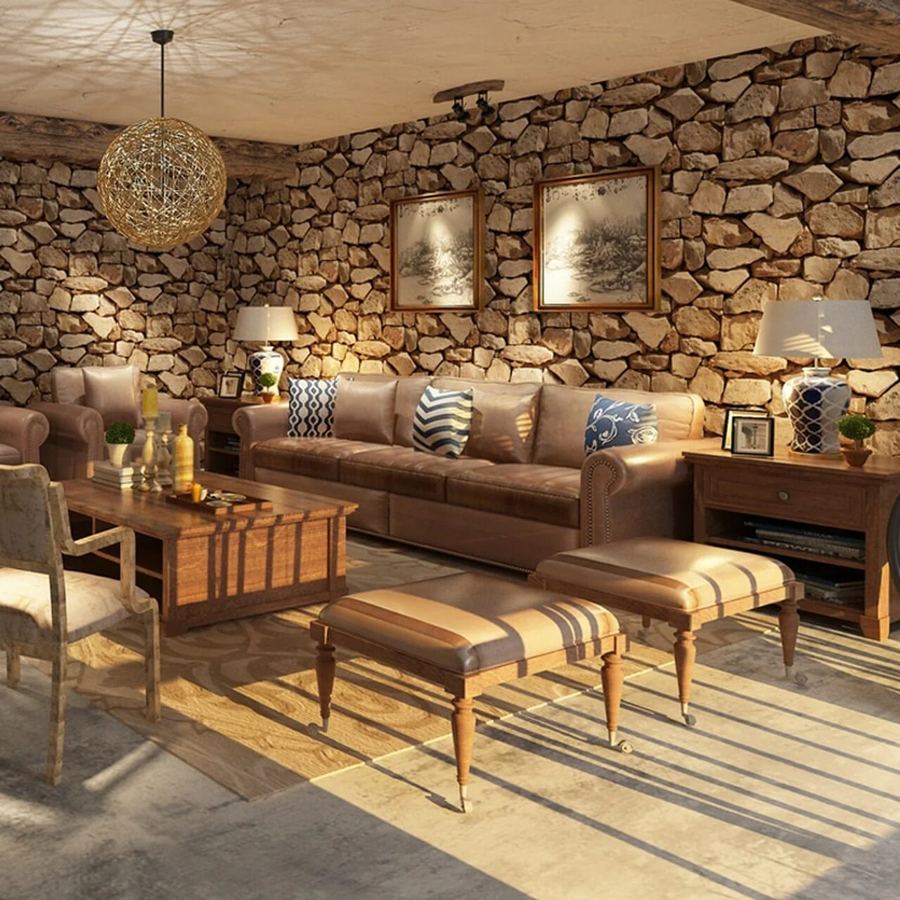 3D Stone Wall Wallpaper Mural - Image 4