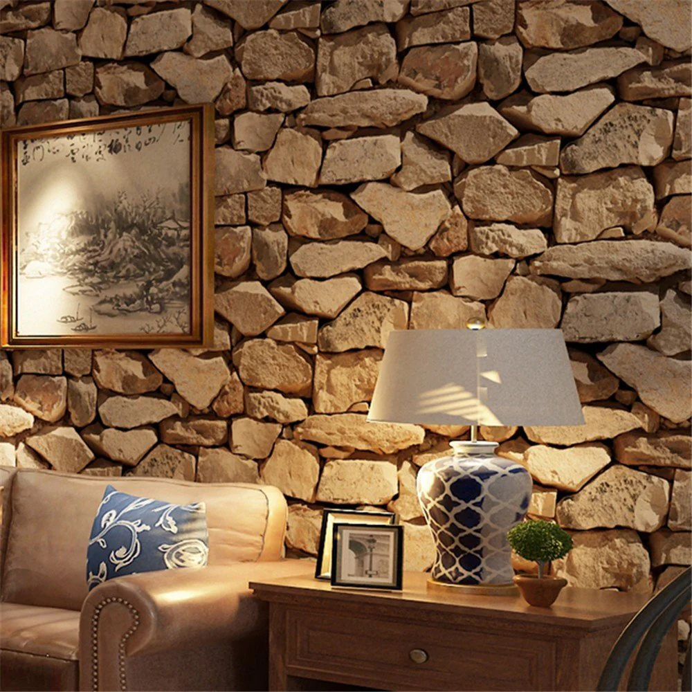 3D Stone Wall Wallpaper Mural - Image 8