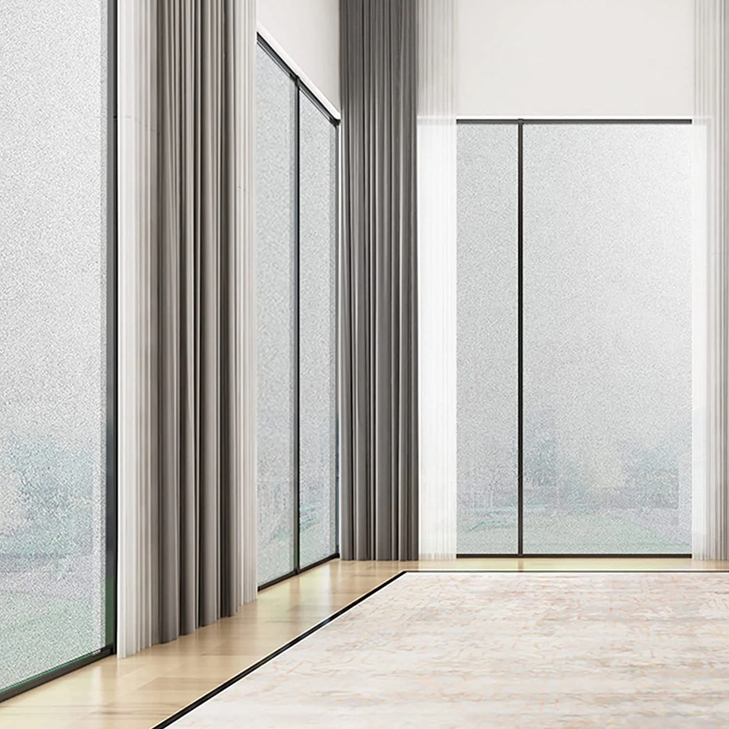 3D Window Privacy Film Frosted Glass Covering Cling Static Vinyl Decal Sticker (200cm x 45cm) - Image 4