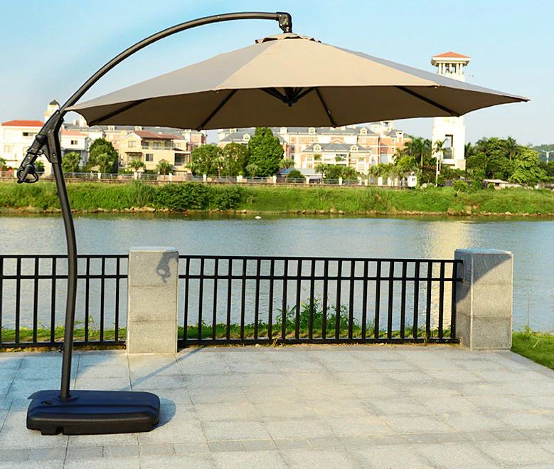 3m Heavy Duty Round Cantilever Outdoor Umbrella (Beige/Tan) - Image 4
