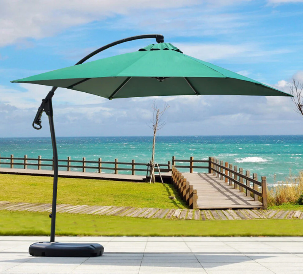 3m Heavy Duty Round Cantilever Outdoor Umbrella (Green) - Image 3
