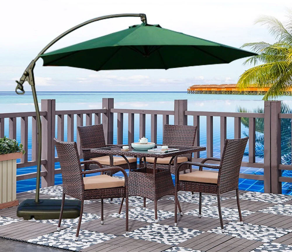 3m Heavy Duty Round Cantilever Outdoor Umbrella (Green) - Image 4