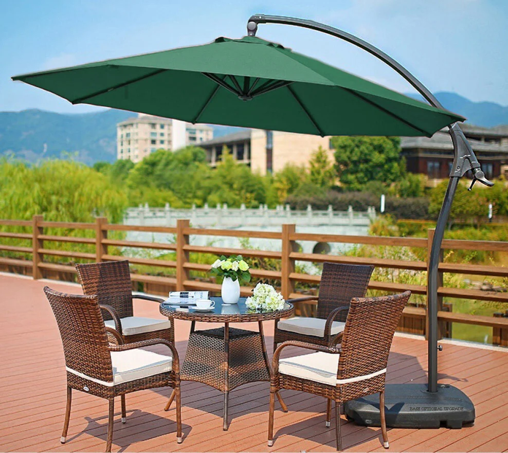3m Heavy Duty Round Cantilever Outdoor Umbrella (Green) - Image 5