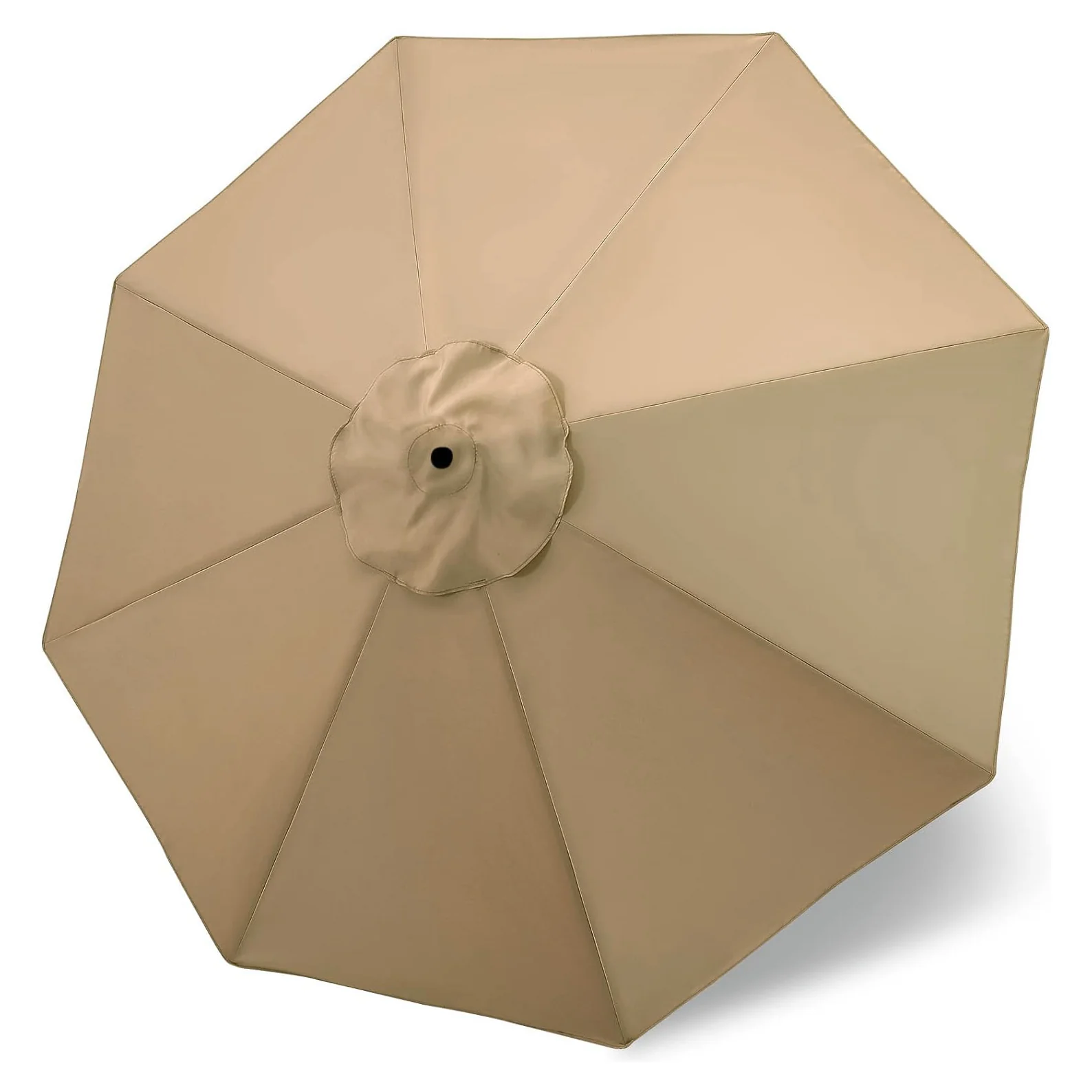 3m Patio Umbrella Replacement Cover 10ft 8 Ribs Large Outdoor Canopy (Beige) - Image 3