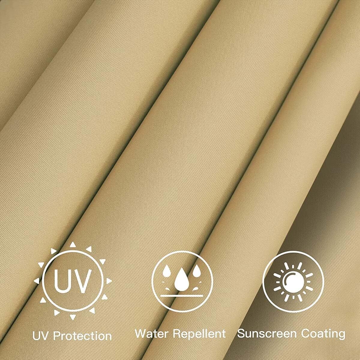 3m Patio Umbrella Replacement Cover 10ft 8 Ribs Large Outdoor Canopy (Beige) - Image 6