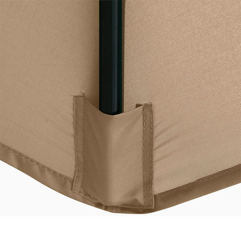 3m Patio Umbrella Replacement Cover 10ft 8 Ribs Large Outdoor Canopy (Beige) - Image 7