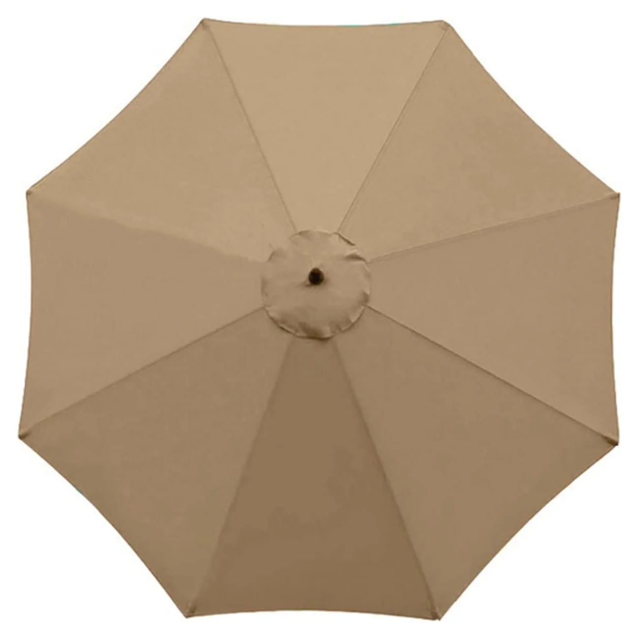 3m Patio Umbrella Replacement Cover 10ft 8 Ribs Large Outdoor Canopy (Beige) - Image 9