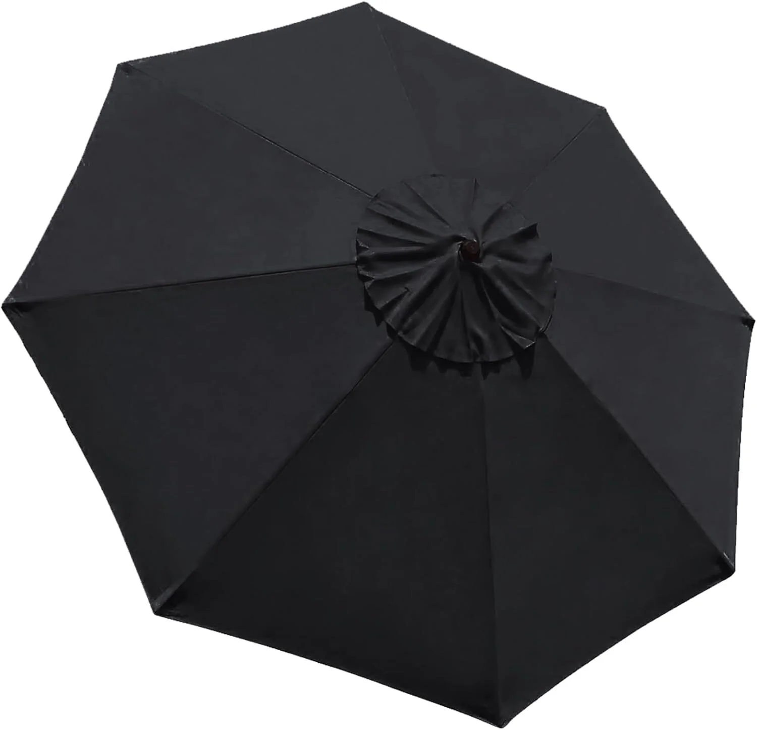 3m Patio Umbrella Replacement Cover 10ft 8 Ribs Large Outdoor Canopy (Black) - Image 15