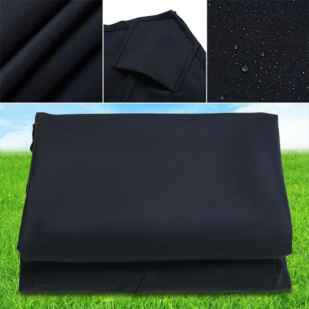3m Patio Umbrella Replacement Cover 10ft 8 Ribs Large Outdoor Canopy (Black) - Image 2