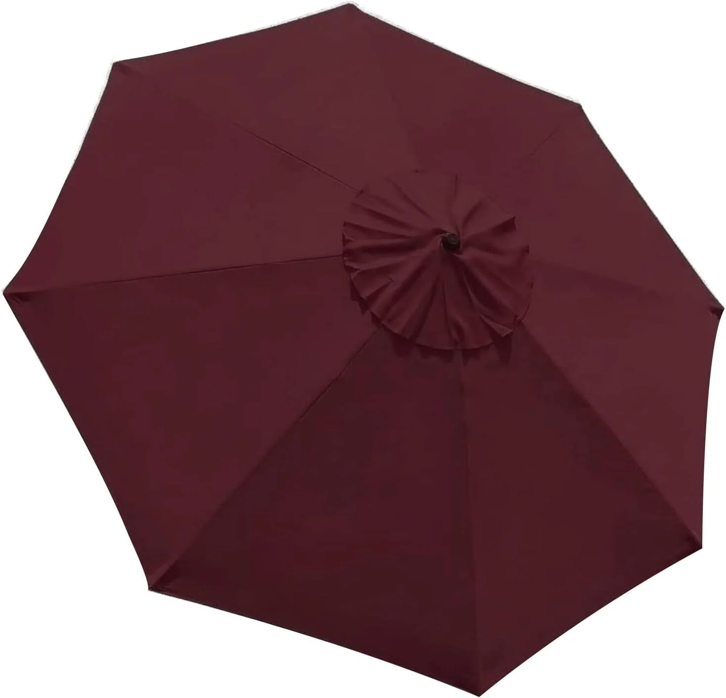 3m Patio Umbrella Replacement Cover 10ft 8 Ribs Large Outdoor Canopy (Maroon) - Image 3
