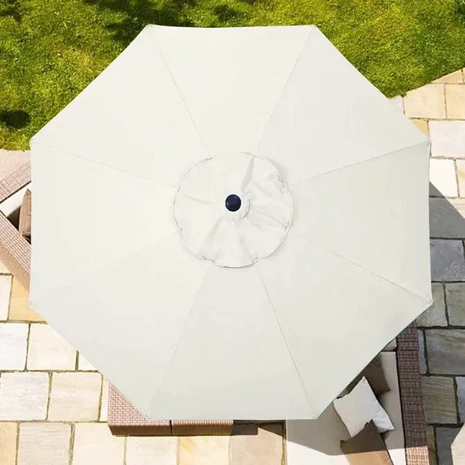 3m Patio Umbrella Replacement Cover 10ft 8 Ribs Large Outdoor Canopy (White) - Image 12