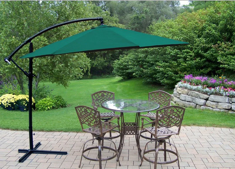 3m Steel Round Cantilever Outdoor Umbrella (Green) - Image 4