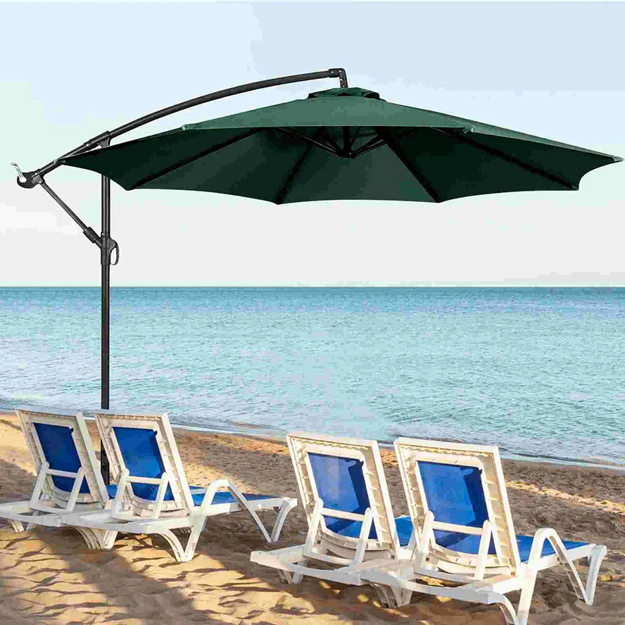 3m Steel Round Cantilever Outdoor Umbrella (Green) - Image 5