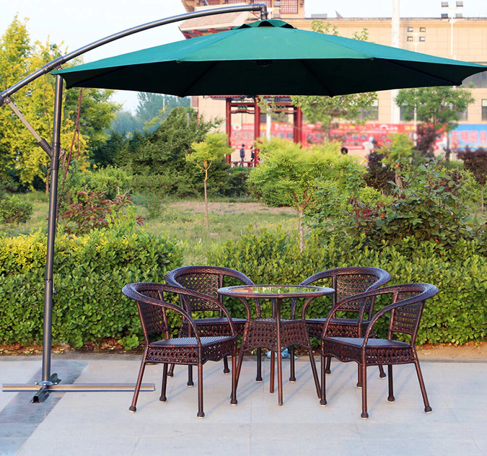 3m Steel Round Cantilever Outdoor Umbrella (Green) - Image 7