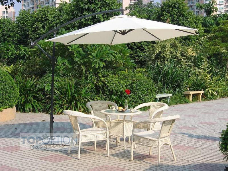 3m Steel Round Cantilever Outdoor Umbrella (White/Cream) - Image 3