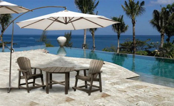 3m Steel Round Cantilever Outdoor Umbrella (White/Cream) - Image 5
