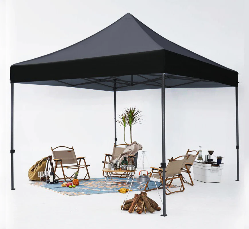 3m x 3m Outdoor Market Gazebo Tent Marquee (Black) - Image 10