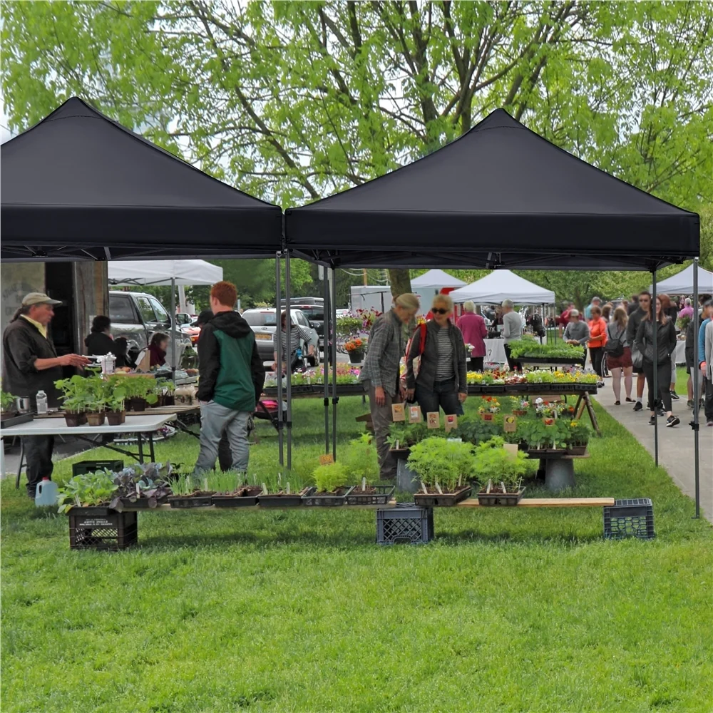 3m x 3m Outdoor Market Gazebo Tent Marquee (Black) - Image 7