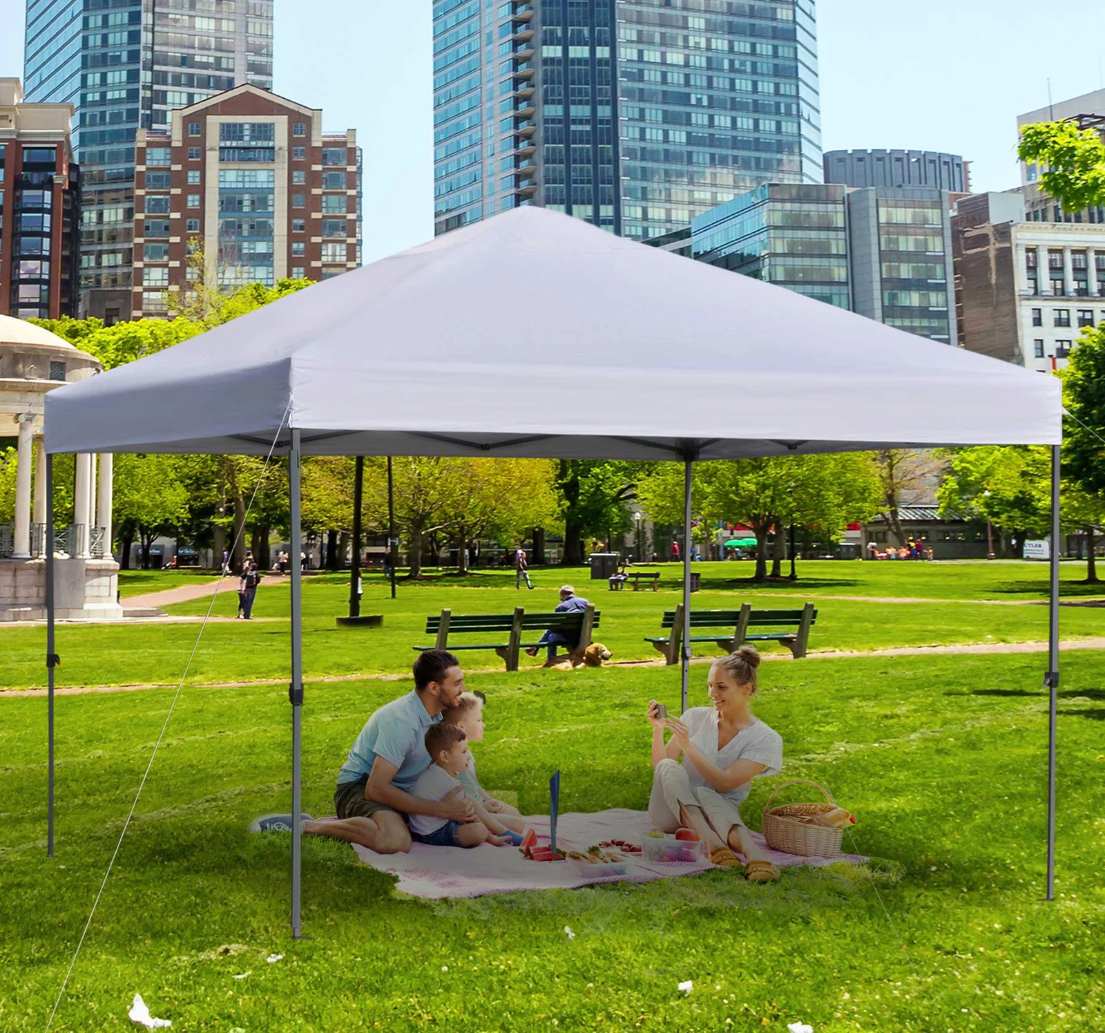 3m x 3m Outdoor Market Gazebo Tent Marquee (White) - Image 3