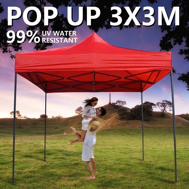 3m x 3m Outdoor Market Gazebo Tent (Red) - Image 2