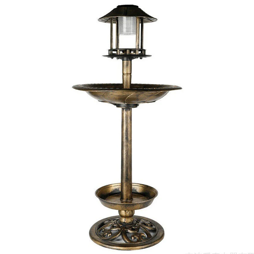 4-in-1 Bird Bath Feeder & Planter with Solar Light - Image 8