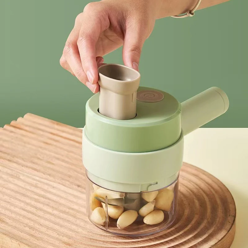 4 in 1 Portable Handheld Electric Vegetable Cutter Set Kitchen Slicer Chopper Food Grinder Processor - Image 3