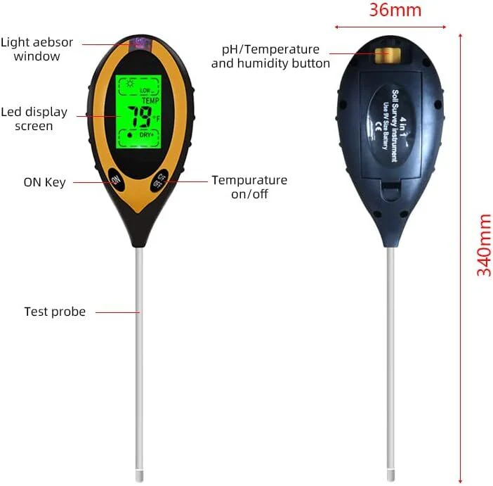 4 in 1 Soil PH Tester Moisture Sunlight Light Test Meter for Garden Plant Lawn - Image 11