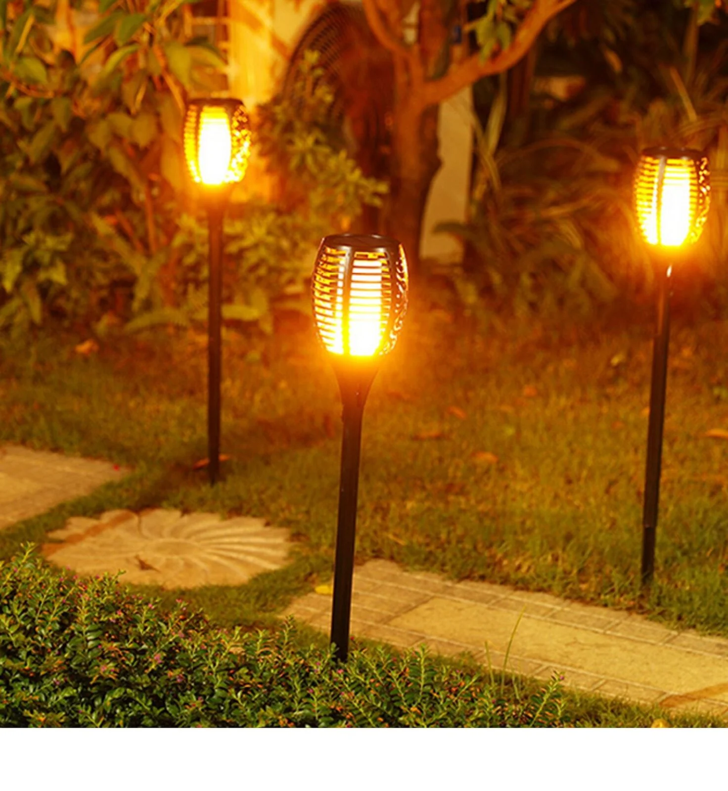 4 PCS Solar Powered Flame Outdoor Light - Image 10