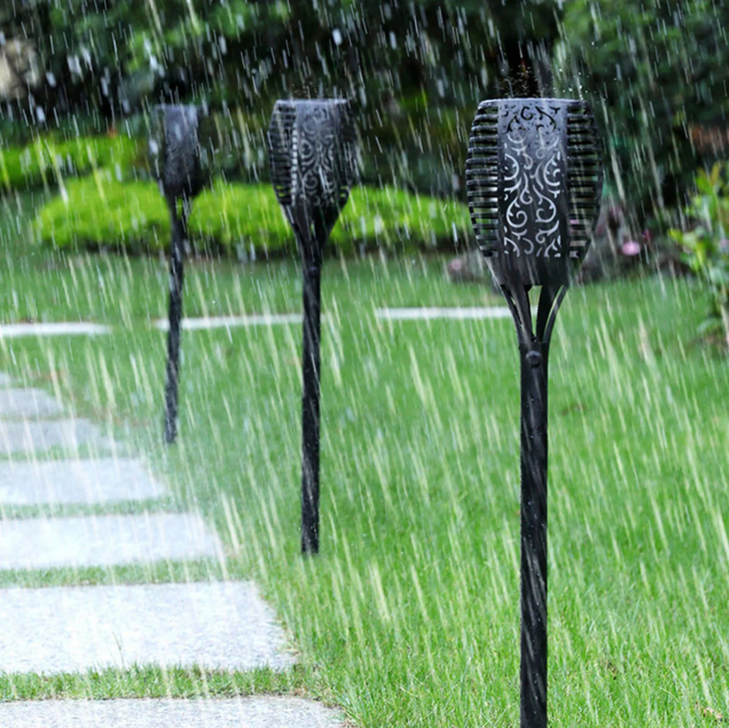 4 PCS Solar Powered Flame Outdoor Light - Image 12