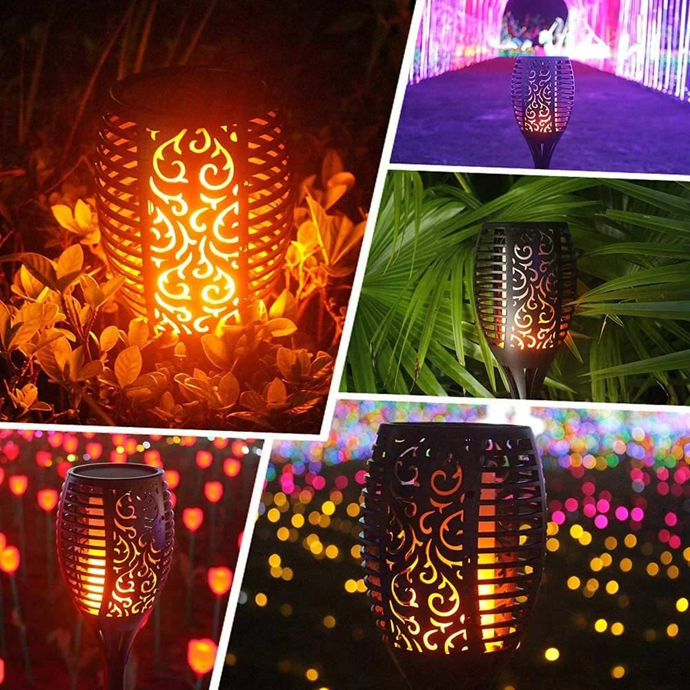 4 PCS Solar Powered Flame Outdoor Light - Image 4