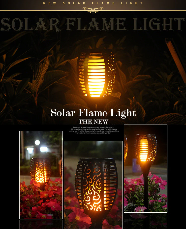 4 PCS Solar Powered Flame Outdoor Light - Image 8